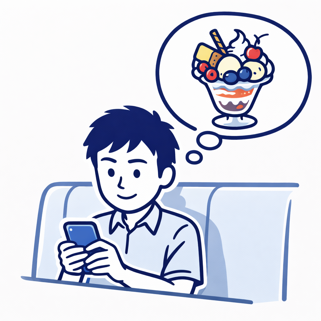 追加オーダーをする男性客