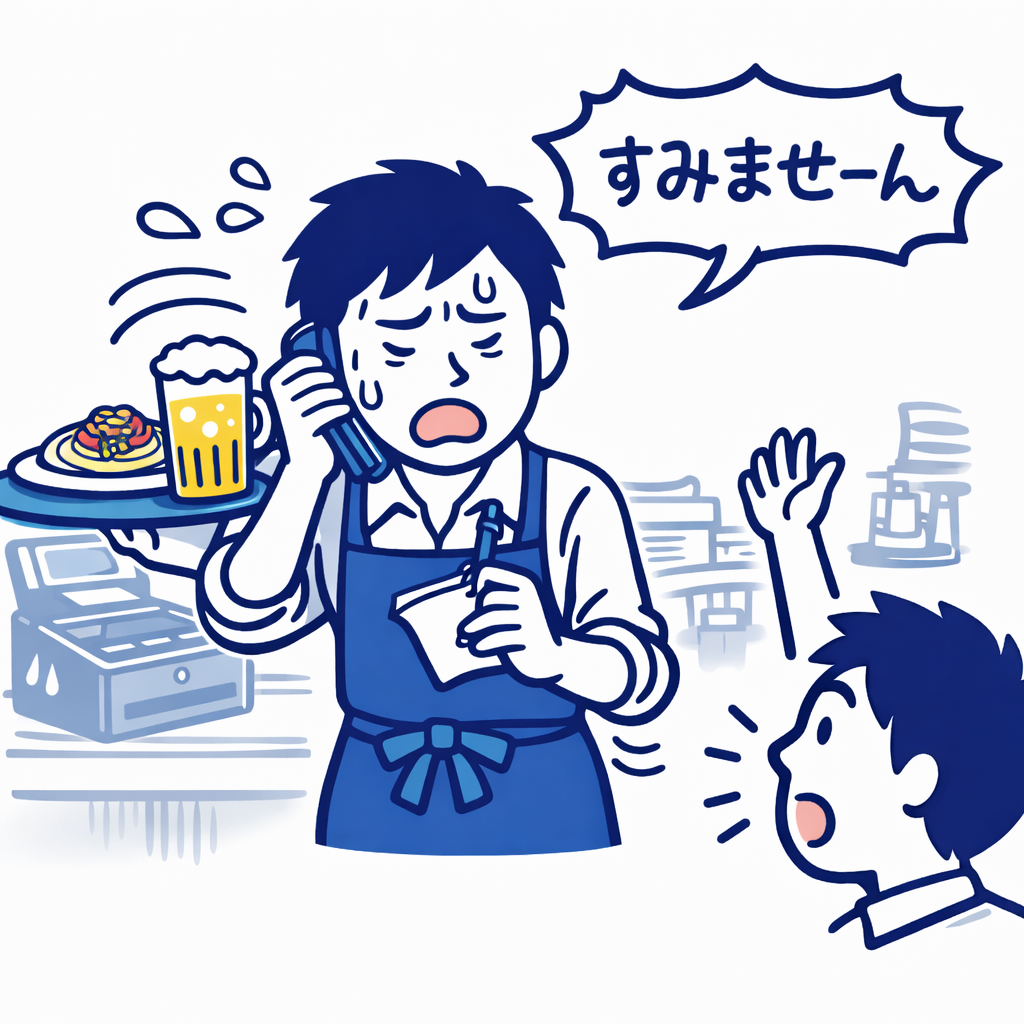 忙しいのに呼ばれる店員